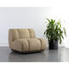 Blaise Sahara Sand Leather Swivel Lounge Chair, Swivel